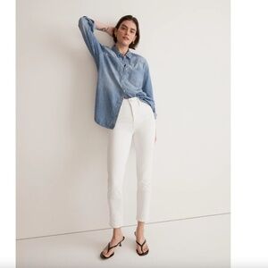 Madewell Women's Stovepipe Stretch Jeans, Pure White, Size 28